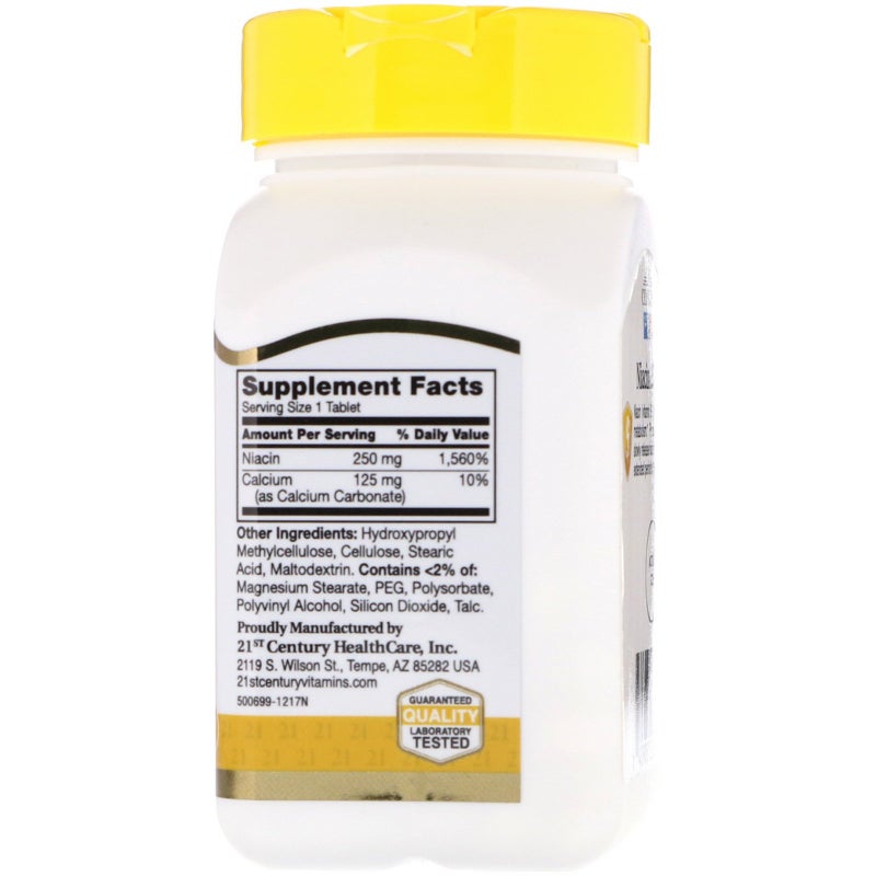 21st Century Niacin Vitamin Supplement 250mg - 110 Tablets - Image 2